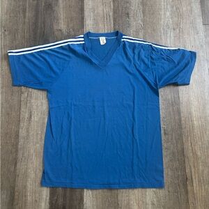 True Vintage 60s 70s Soffee Athletic V Neck Tee Shirt